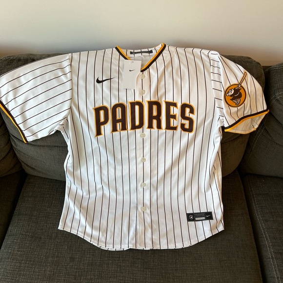 Nike Other - Nike Authentic San Diego Padres Baseball Pinstripe Jersey with Patch Men’s Sz: L
